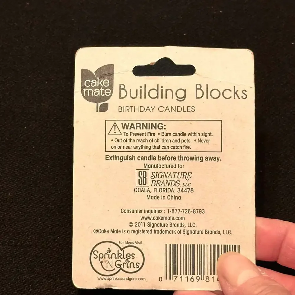 Cake Mate Building Block Candles Birthday LEGO